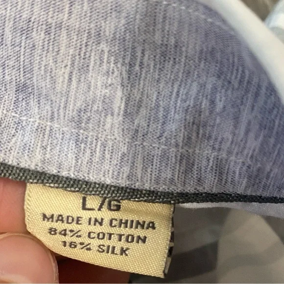 TOMMY BAHAMA men’s size large long sleeve button front collar plaid dress shirt - Picture 4 of 7